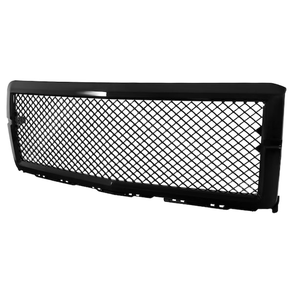Spec-D Tuning 15-16 Chevrolet Silverado Mesh Grille Glossy Black HG-SIV14JM-JL - main